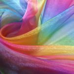 Rainbow Organza Sheer Fabric